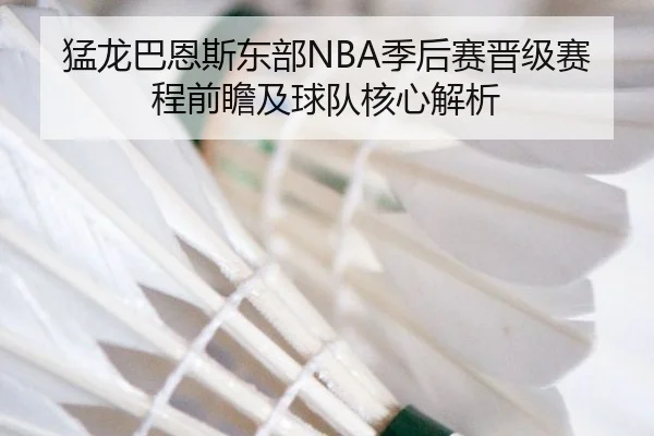 猛龙巴恩斯东部NBA季后赛晋级赛程前瞻及球队核心解析